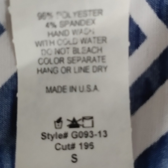 Kori Geometric Print Wrap Dress Size Small Made In USA - Picture 3 of 7